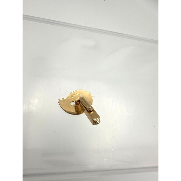 Vintage Swank Gold Tone Abstract Mod Single Cufflink – Mid Century Modern - Picture 3 of 7
